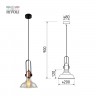 Светильник подвесной (подвес) Rivoli Leila 4093-201 1 х Е27 40 Вт дизайн потолочный