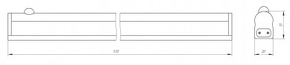 Линейный светодиодный светильник ЭРА LLED-02-08W-4000-MS-W 8Вт 4000K L574мм с датчиком движения