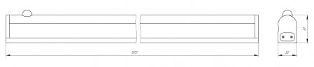 Линейный светодиодный светильник ЭРА LLED-02-12W-4000-MS-W 12Вт 4000K L874мм с датчиком движения