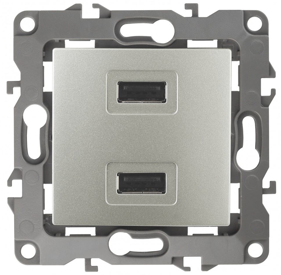 12-4110-15 ЭРА Устройство зарядное USB, 230В/5В-2100мА, IP20, Эра12, перламутр
