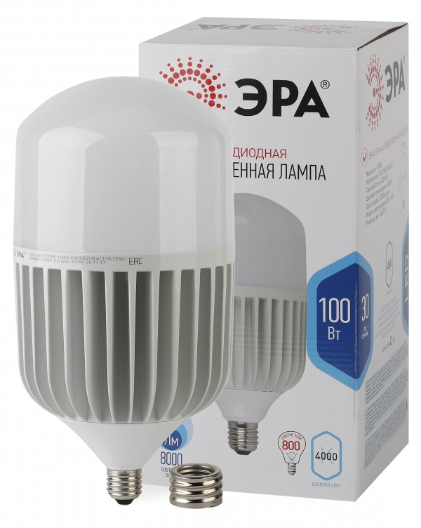 Лампа светодиодная ЭРА STD LED POWER T160-100W-4000-E27/E40 Е27 / Е40 100Вт колокол нейтральный белый свет