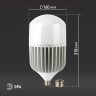 Лампа светодиодная ЭРА STD LED POWER T160-100W-6500-E27/E40 Е27 / Е40 100Вт колокол холодный дневной свет