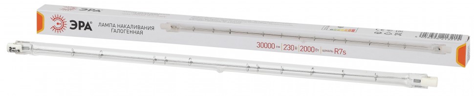 Лампочка галогенная ЭРА J333-2000W-R7s-230V R7s 2000Вт трубка теплый белый свет